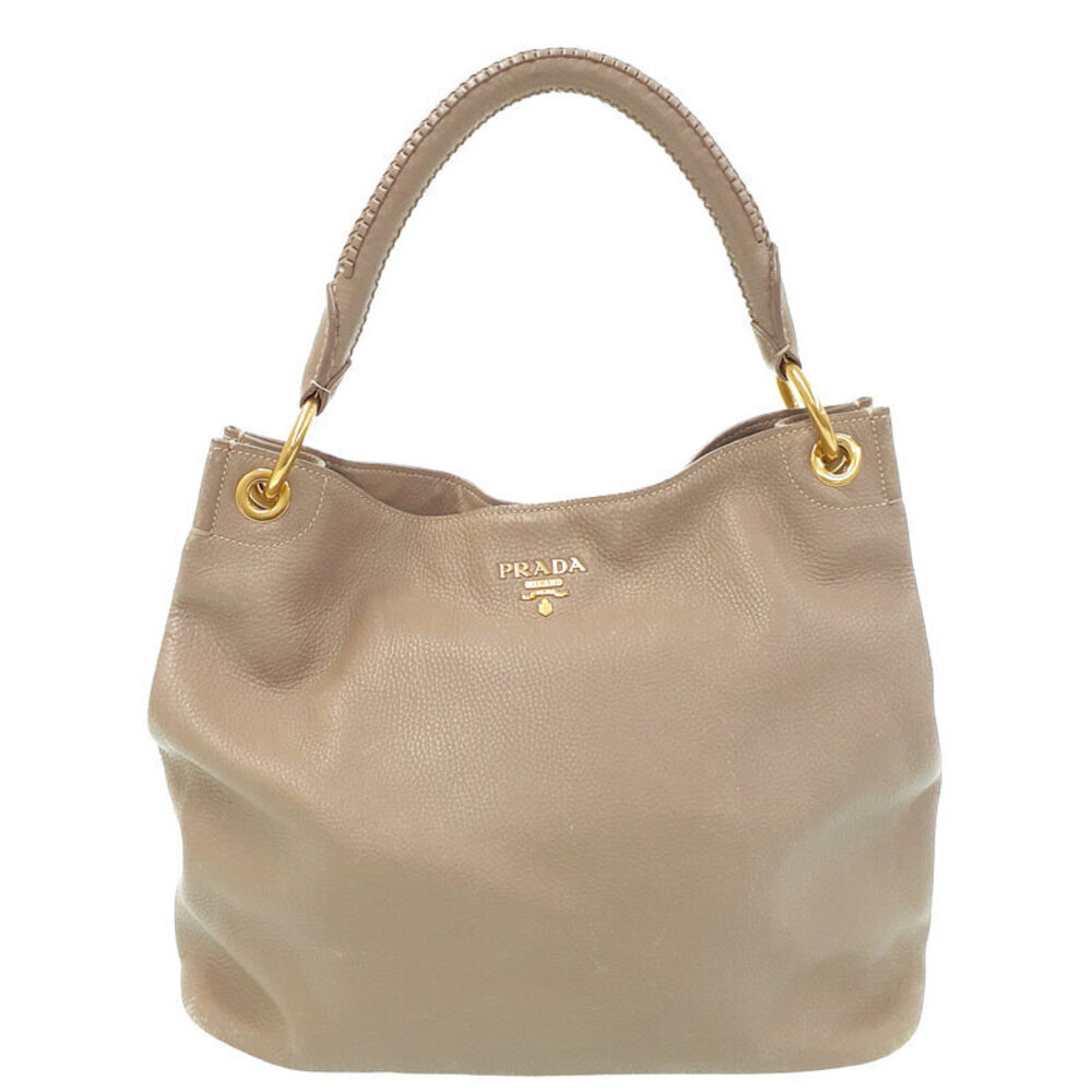 Prada Leather One Shoulder Hobo Bag Shoulder